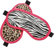 SHERCHPRY 2Pcs Eye Covers for Sleeping Printed Eye Protectors with Light Blocking Design for Travel Nap and Meditation Zebra Leopard Patterns Included