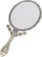 ERINGOGO Retro Foldable Handle Mirror Vintage Hand Mirror for Women Portable Makeup Touch Ups Durable Design for Travel and Parties for All Ages