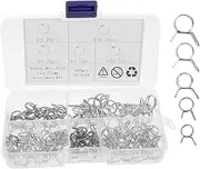 100Pcs Double Wire Spring Hose Clamps Kit Durable Stainless Steel Hose Bands for Secure Fit Organized Storage Versatile Use with Air Pipe Gas Lines Motorcycle Car
