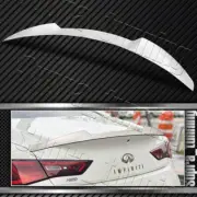 W-Power Pearl White Rear Trunk Spoiler V-Style For 2017-2022 Infiniti Q60 Coupe