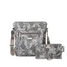Baggallini womens go bagg with RFID phone wristlet Tan Python One Size US