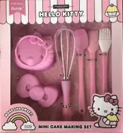 Handstand Kitchen Hello Kitty 7 Piece Mini Cake Making Set NEW Silicone