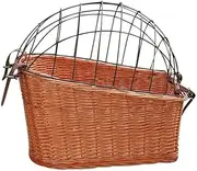 Rear Wicker Bike Basket Willow Rear Mount Bike Basket for Cats Dogs up to 25lbs