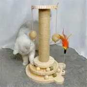 Cat Scratcher Cat Turntable Funny Cat Stick Balls Durable Sisal Scratching Board