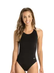 Dolfin Swimsuit One Piece Black Racerback Women’s Size Small Athletic Swimsuit