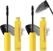 Bubble Mascara, Lengthening Formula, Thickening, Waterproof, Long-Lasting, Anti-Split, Fluffy Lashes, Lightweight, Clump-Free, Buildable Formula (2 pcs)
