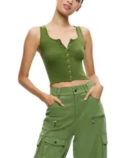 alice + olivia Daryn Cropped Tank