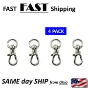 4 PACK -Swivel Clips Snap Hooks Lobster Clasp Keychain Bag Purse DIY Craft