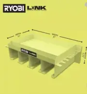 Ryobi LINK Tool Organiser Shelf - Wall Mounted Drill Storage - Ryobi Green