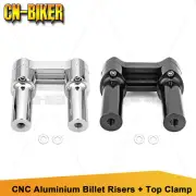 2" 4" Risers 1" Handlebar Clamp For Harley Super Glide 86-20 Wide Glide 80-86