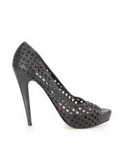 Lasercut Open Toe Heels
