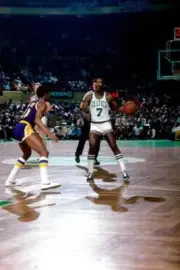 Nate "Tiny" Archibald Boston Celtics moves the ball up court again- Old Photo