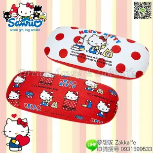 日本限定 三麗鷗 Hello Kitty 凱蒂貓 硬殼眼鏡盒/鉛筆盒/小物盒《 附眼鏡布 》★ 夢想家Zakka'fe ★