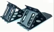 DEMULAX 2pcs Car Wheel Chock Foldable Wheel Ramp Triangle Anti-Skid Stop Metal Antislip Vehicle Car Truck Wheel Tire Chock Stop Block Car Wheel Hubcaps