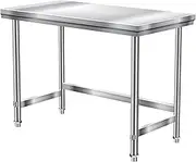 Hondony Open Base Table - 24x20x31 Inches Commercial Single Layer Prep Table,Kitchen Furniture Anti-Rust for Cafeterias, Clean Rooms, Hotels, Hospitals
