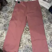 NWT Roundtree Yorke Pants Classic Flat front 49 X 32 Rose