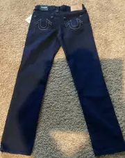 GENO True Religion Girls Jeans NWT $79;Size 10 Raw Rinse Wash/Relaxed Slim