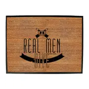 Ow Real Men Dive - Funny Novelty Doormat Man Cave Floor mat