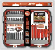 Crescent CAUGSET-30 u-GUARD 1/4-in x Set Set Impact Driver Bit Set 30-Piece