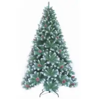 在飛比找蝦皮購物優惠-💎𝓙𝓕𝓙大吉/大富/++💎進口8呎聖誕樹-2種葉噴白漆+松果