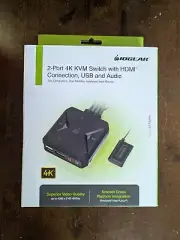IOGEAR 2-Port 4K KVM Switch with HDMI USB and Audio Connections GCS92HU