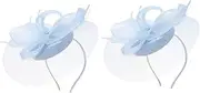 [CALLARON] Womens Mini Fascinator Hat with and Gauze Mesh Veil Elegant Headband for Brides Tea Parties Weddings and Special Celebrations Hair Accessories