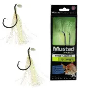 Ultrapoint Circle Flasher Rig - Twin Hook Green Chartreuse Fishing Rig MUSTAD