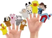 RIY 10Pcs Story Time Finger Puppets - Old Macdonald Had A Farm Educational Puppets