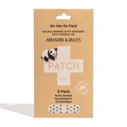 Patch Kids On-The-Go Bamboo Adhesive Bandages - Coconut Oil - 4 pack