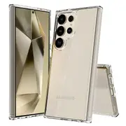 ZUSLAB Galaxy S24 Ultra 5G Case Slim Hybrid Shockproof Translucent Protective Cover for Samsung (2024) - Clear