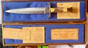 RARE Rigid Knives USA STAG mint in display toothpick dagger fixed blade knife
