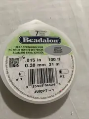 BEADALON BEADING WIRE, BRIGHT .018 IN 100FT