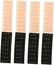 [ANDRESLAD] Stainless Steel Bra Extender Hooks 8pcs Soft Bra Extension Buckle for Maternity Nursing Comfortable Bra Extension Set