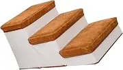 Hohopeti 1pc Pet Slide Raised Dog Steps Foldable Dog Stairs Foldable Portable Ladder Playpen Gates Stairs for Dogs for Dogs Pet Ladder Cat Pet Supplies Pet Cotton Brown