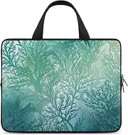Laptop Case Sleeve Shockproof Computer Carrying Bag Green Sea Blue Seaweed Notebook Case Cover Laptop Bag Water Resistant Computer Cases Tablet Briefcase for Travel Business 12 Inch