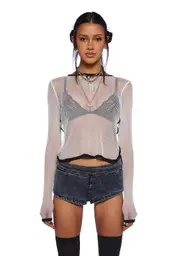 Last Laugh Fishnet Top