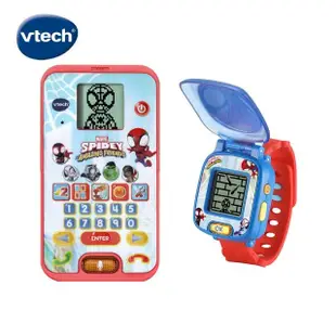 【Vtech】蜘蛛人-英語學習智慧互動2入組(手機+手錶)