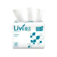 在飛比找蝦皮購物優惠-Livi優活 抽取式柔拭紙巾300抽／優活300小抽餐飲業最