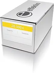effektivo 10375 Banknote Bandoles for 200 Euro Banknotes (100 x 200 Euro) Box of 1,000 Pieces