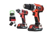 Matrix Power Tools 20V Cordless Drill + Impact Driver Battery Charger Combo Kit
