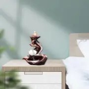 Backflow Burner Waterfall with Decor Ornament Decoration Antique Holder Ceramic