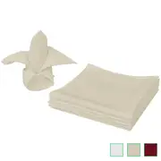 Dinner Napkins Stain-Resistant Table Linen Fabric Cloth Hotel White vidaXL