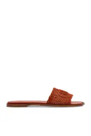 Chloé Flower Crocheted Slides 35,36,37.5,37,38.5,38,39,40,41 Brown