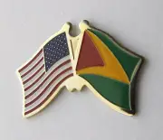 GUYANA NATIONAL COUNTRY WORLD COMBO SINGLE FLAG LAPEL PIN BADGE 1 INCH