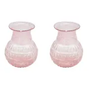 2PK LVD Bud Vase Bubble Glass Home/Lounge Decor Small Gum