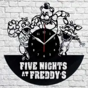 Five Nights at Freddy's Vinyl Record Wall Clock Home Art Decor Handmade 12'' 70