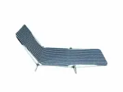 Marquee Outdoor Adjustable Folding Sunlounge- Blue & White