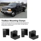 4PCS Universal Black Truck Tool Box Mounting Kit With J Hooks For Pickup Truck
