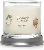 Yankee Candle Coconut Beach Scented, Signature 4.3oz Small Tumbler Single Wick Candle, Over 20 Hours of Burn Time