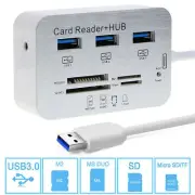 USB 3.0 High Speed 7 in 1 Memory Card Reader Flash MS/SD/M2/TF Adapter US